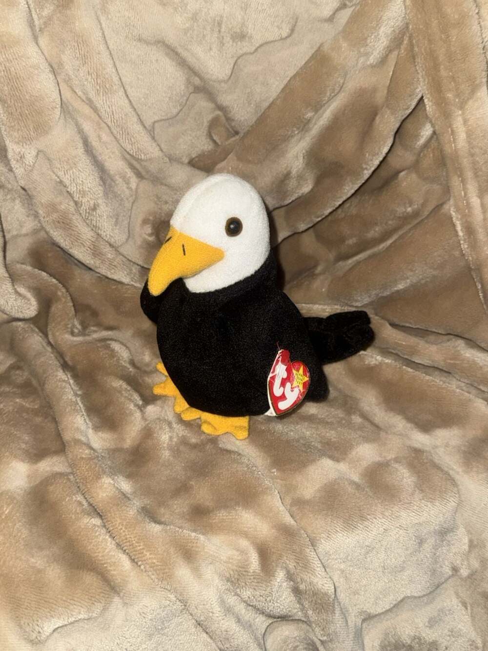 1996 Ty Beanie Baby Baldy The Bald Eagle Style 4074 DOB 2-17-1996